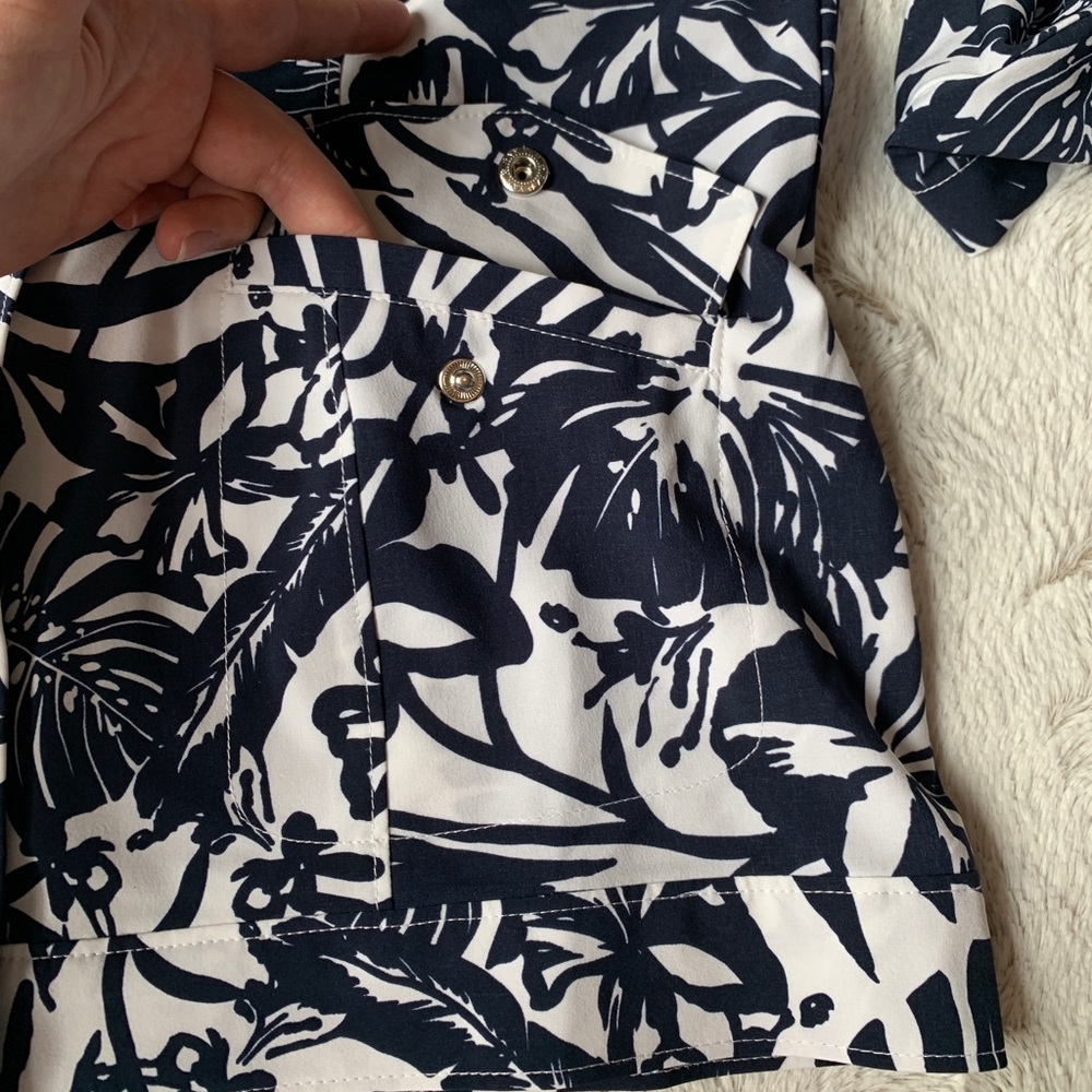 Laura Ashley - Navy Blue/White Lightweight Jacket - Picture 7 of 10